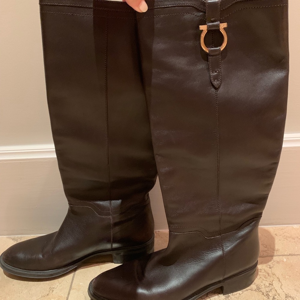 Ferragamo knee-length riding boots